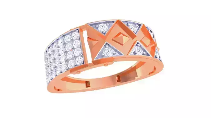 Men Groom Gents Diamond Ring 3dm stl obj mtl 3mf glb gltf