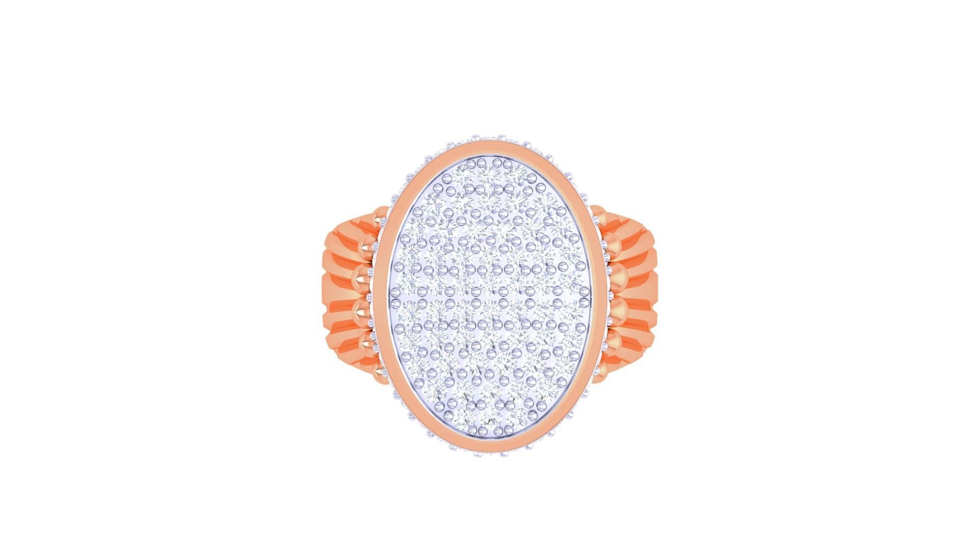 Diamond Head Men Groom Gents Ring 3dm stl obj mtl 3mf  3D print model_7