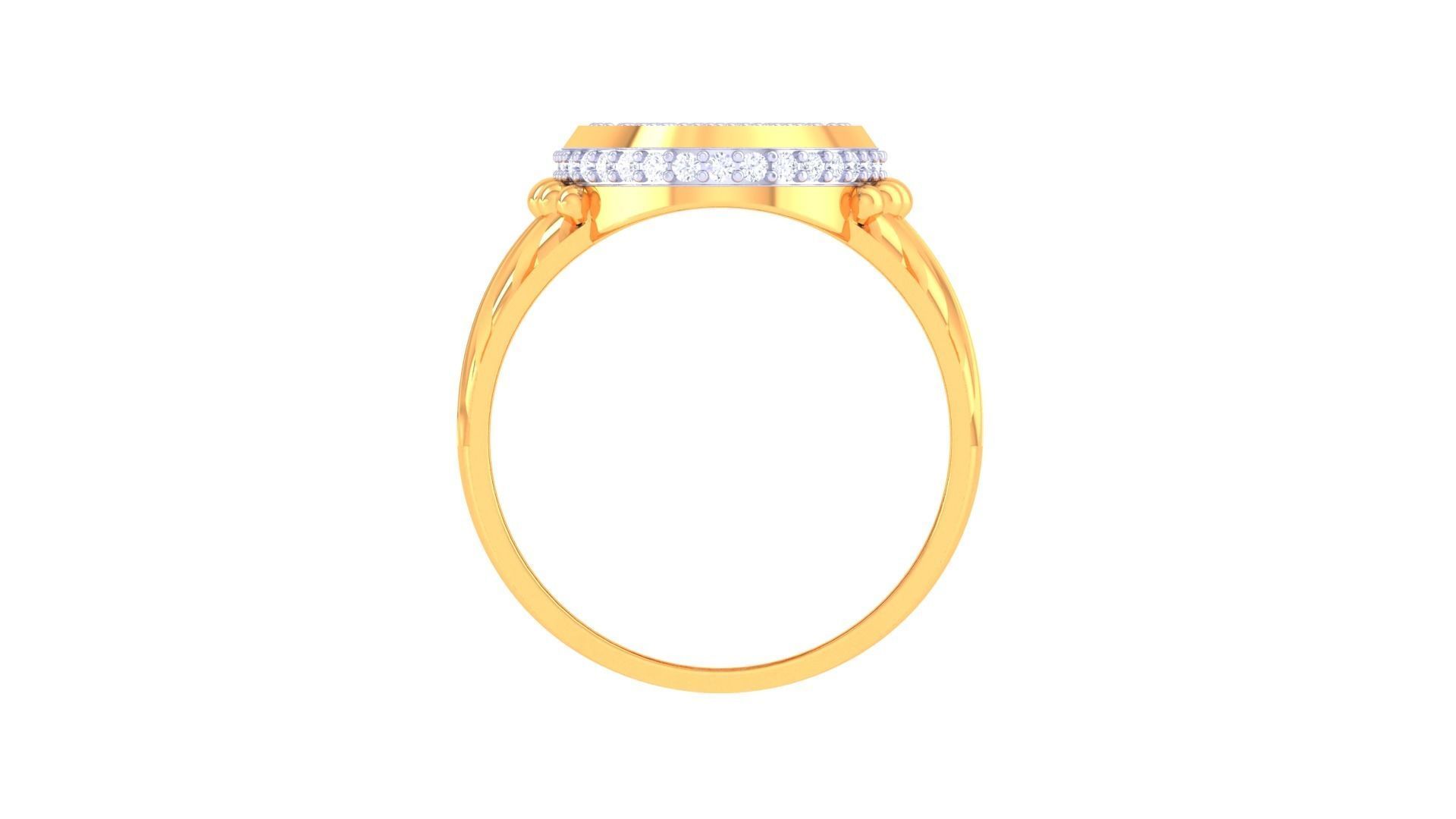 Diamond Head Men Groom Gents Ring 3dm stl obj mtl 3mf  3D print model_9