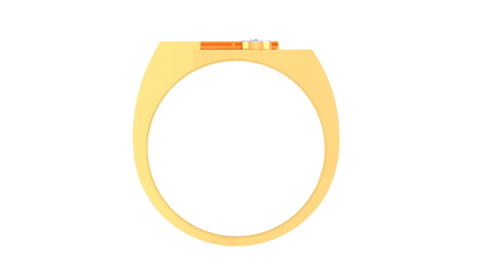 Solitaire Men Groom Gents Diamond Ring 3dm stl obj mtl 3mf glb  3D print model_10