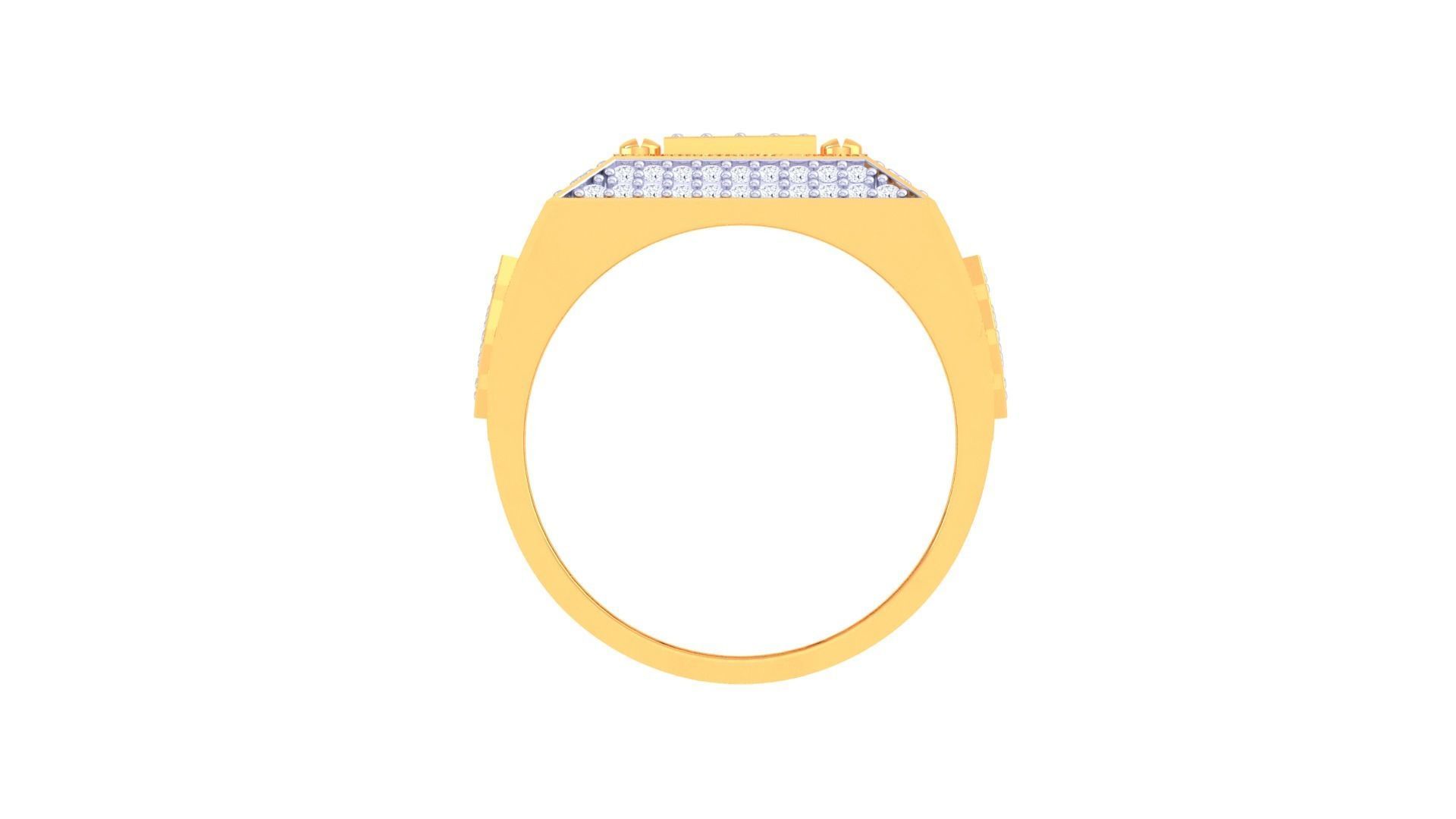 Screw Head Men Groom Gents Diamond Ring 3dm stl obj mtl 3mf glb 3D print model_8