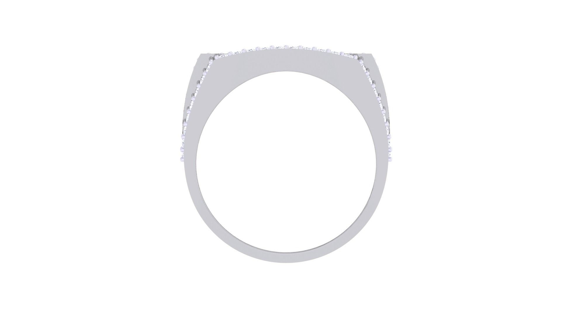 Solitaire Men Groom Gents Diamond Ring 3dm stl obj mtl 3mf glb 3D print model_8