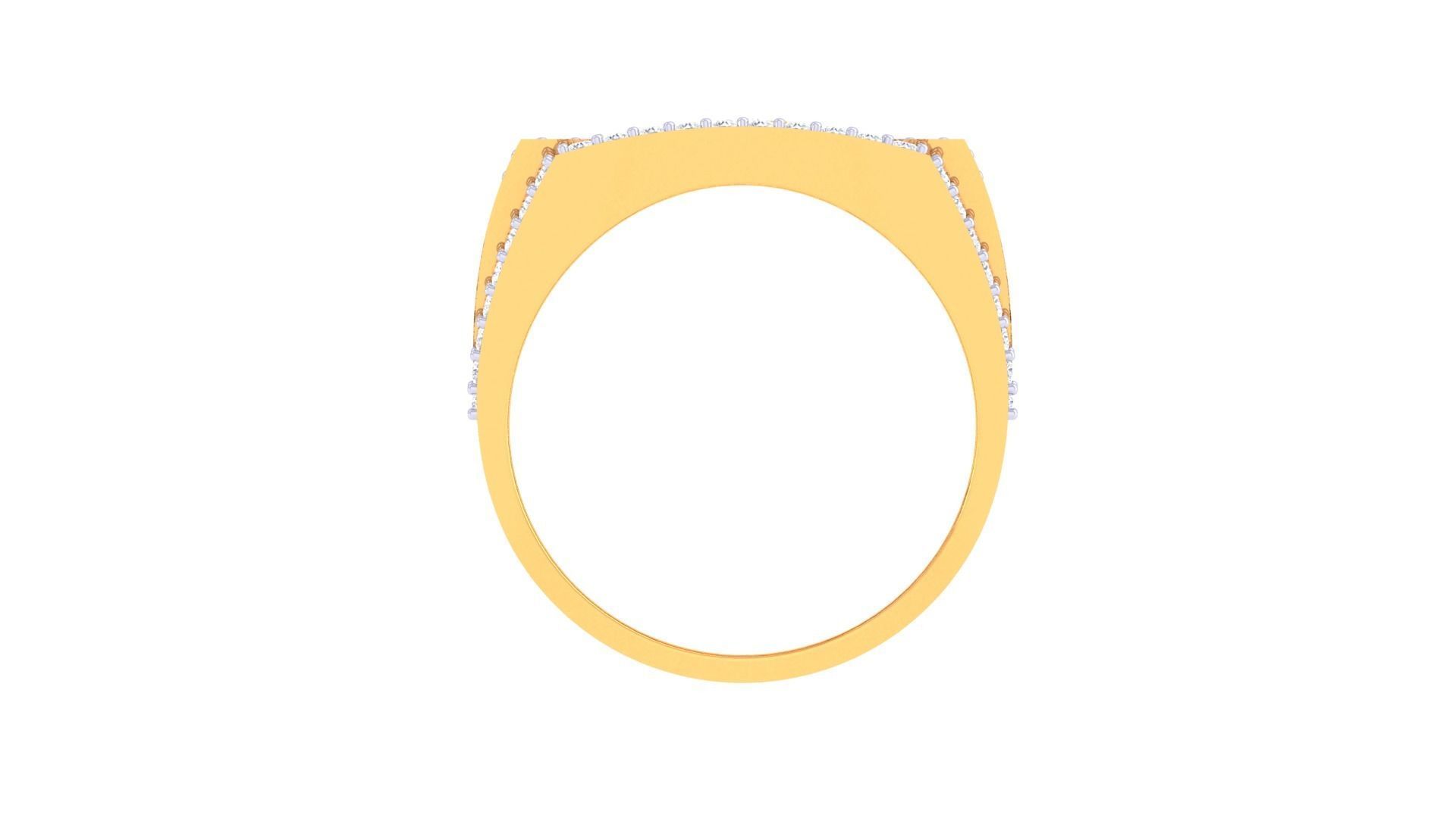 Solitaire Men Groom Gents Diamond Ring 3dm stl obj mtl 3mf glb 3D print model_9