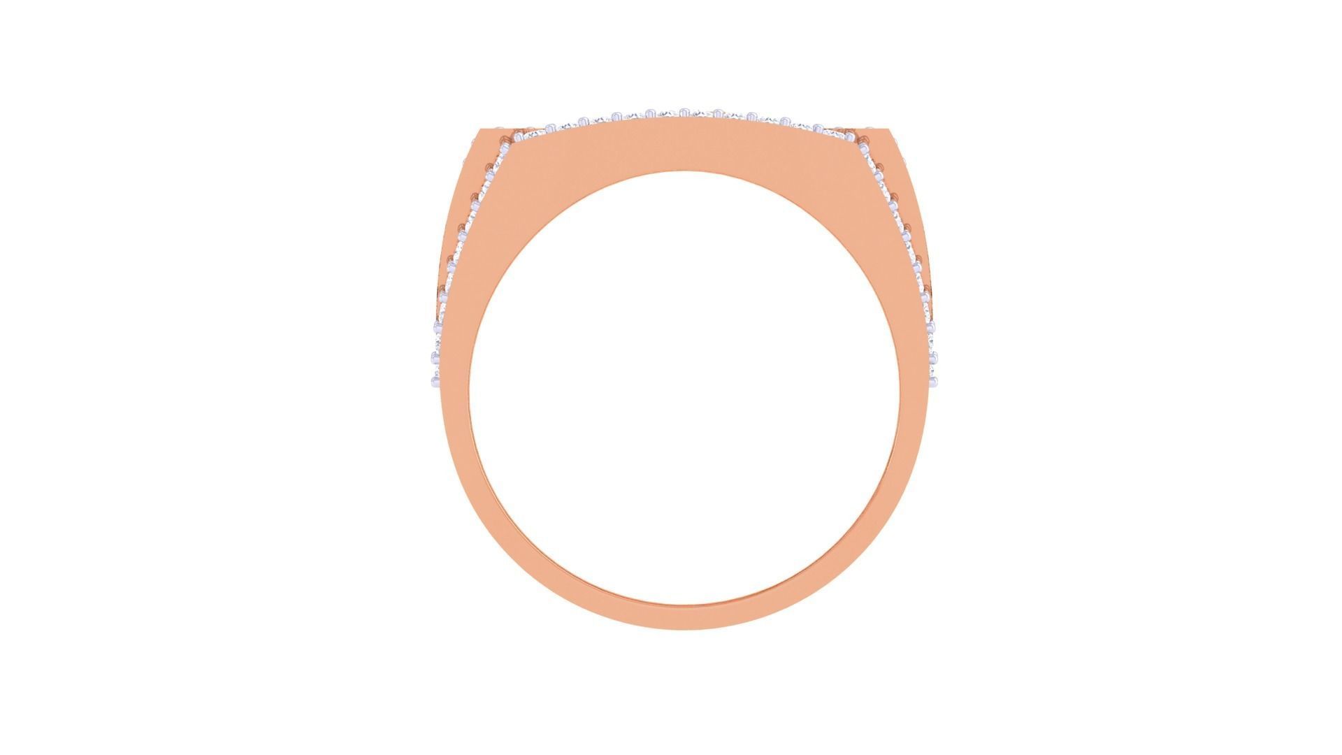 Solitaire Men Groom Gents Diamond Ring 3dm stl obj mtl 3mf glb 3D print model_10