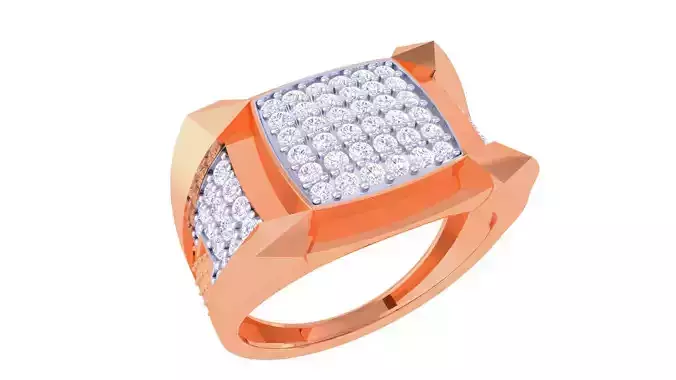 Men Groom Gents Diamond Head  Ring 3dm stl obj mtl 3mf glb gltf