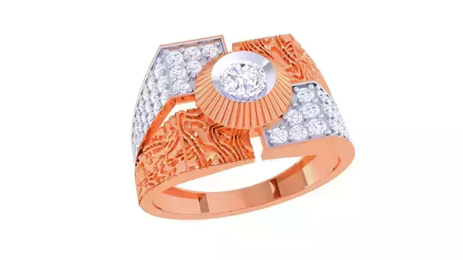 Solitaire Men Groom Gents Diamond Ring 3dm stl obj mtl 3mf glb