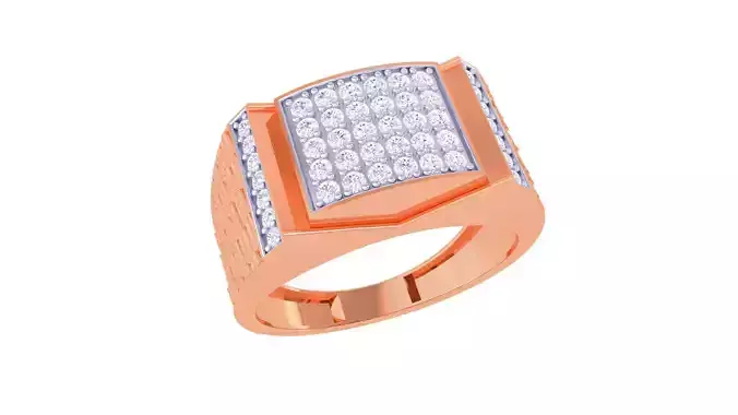 Men Groom Gents Diamond Ring 3dm stl obj mtl 3mf glb gltf