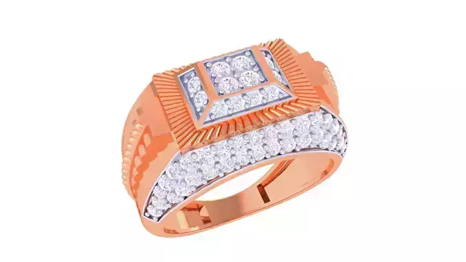 Men Groom Gents Diamond Ring 3dm stl obj mtl 3mf glb gltf