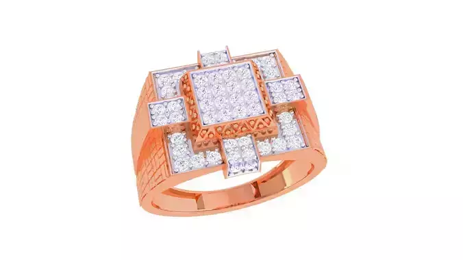 Men Groom Gents Diamond Ring 3dm stl obj mtl 3mf glb gltf