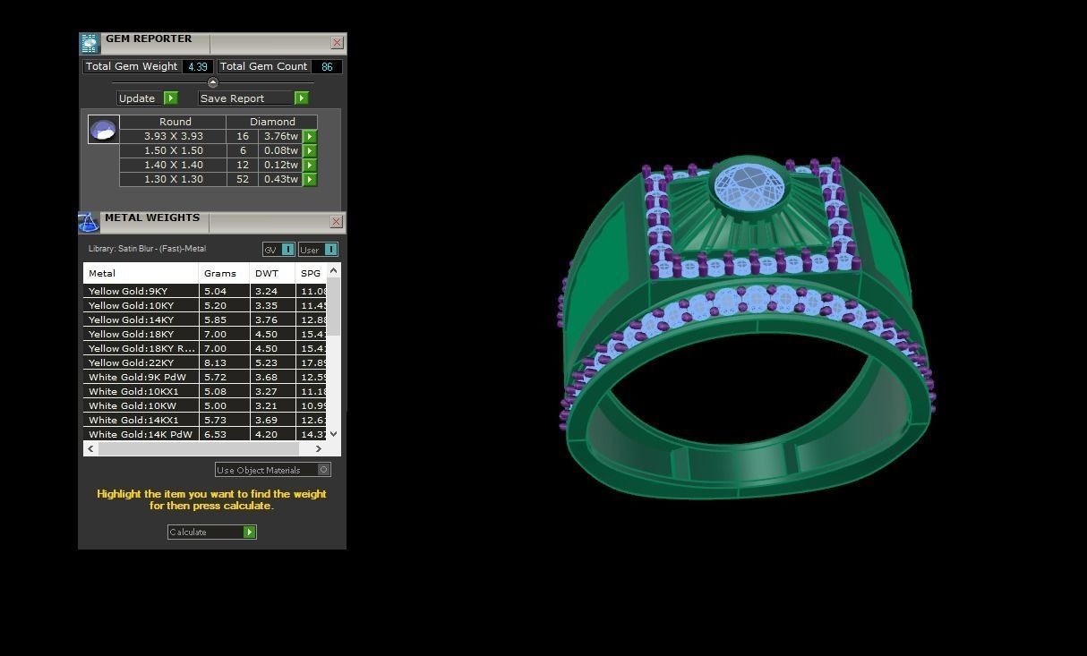 Solitaire Men Groom Gents Diamond Ring 3dm stl obj mtl 3mf glb 3D print model_4