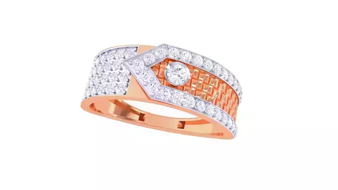 Solitaire Belt Men Groom Gents Diamond Ring 3dm stl obj mtl 3mf 3D print model