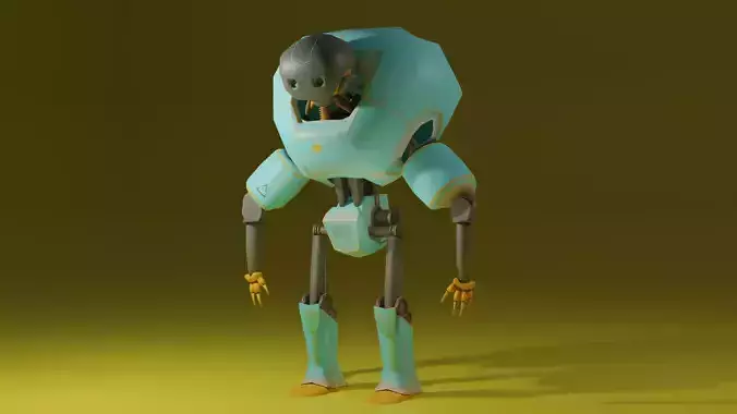 Stylized Robot Free low-poly 3D model