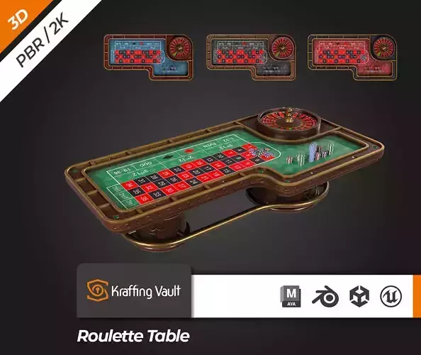 Roulette Table  Low-poly 3D model