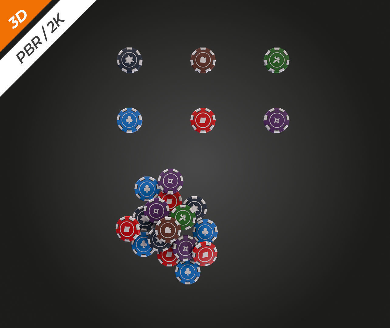 Roulette Table Low-poly 3D model_11