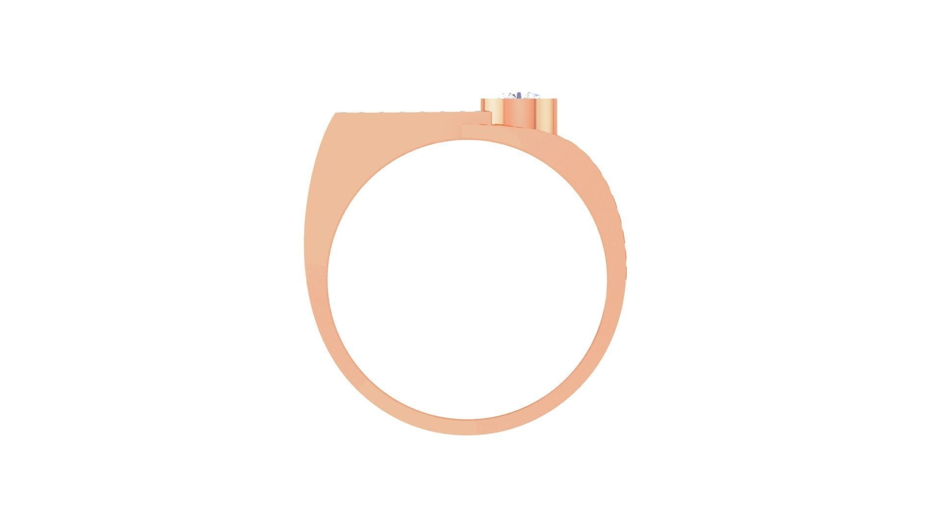 Solitaire Men Groom Gents Diamond Ring 3dm stl obj mtl 3mf  3D print model_9