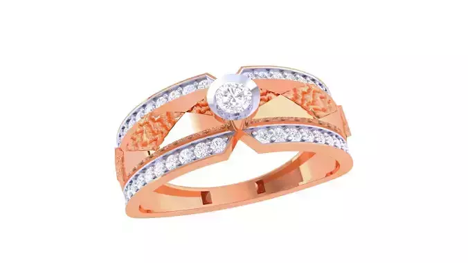 Solitaire Men Groom Gents Diamond Ring 3dm stl obj mtl 3mf glb