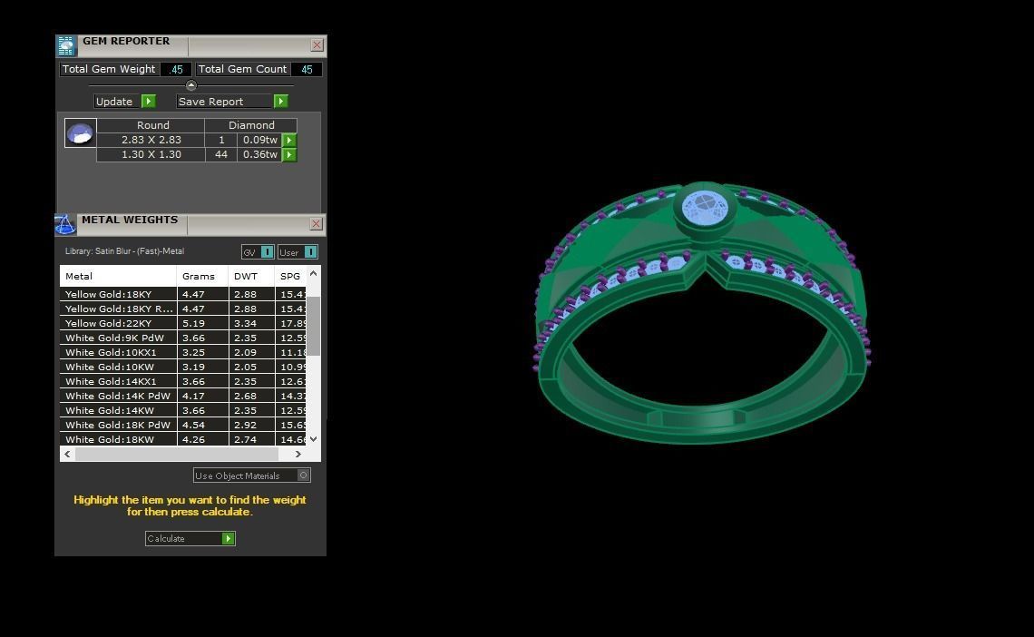 Solitaire Men Groom Gents Diamond Ring 3dm stl obj mtl 3mf glb 3D print model_4