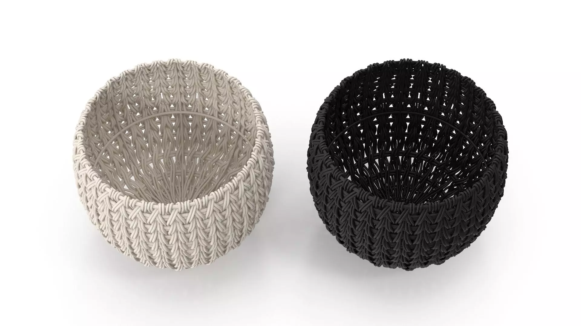 Storage Basket - XLarge Low-poly 3D model_0