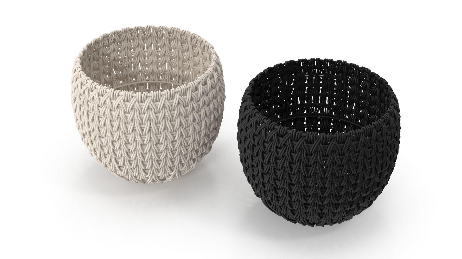 Storage Basket - XLarge Low-poly 3D model_2