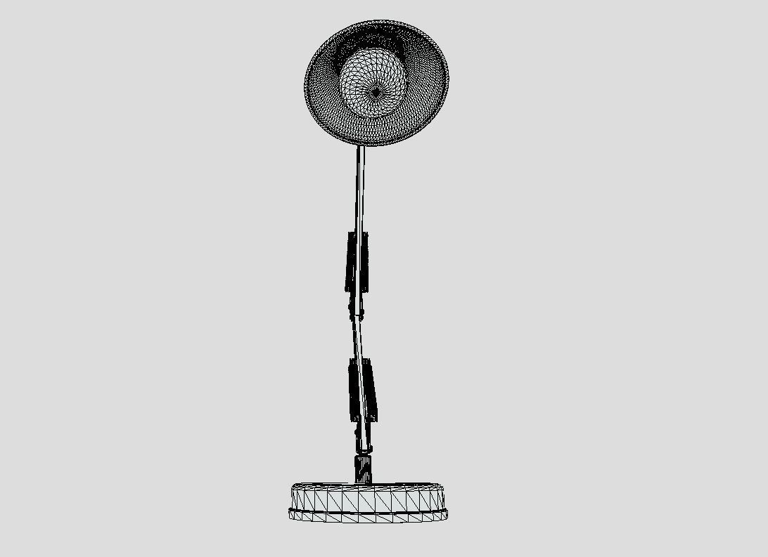 Black desk lamp 3D model_8