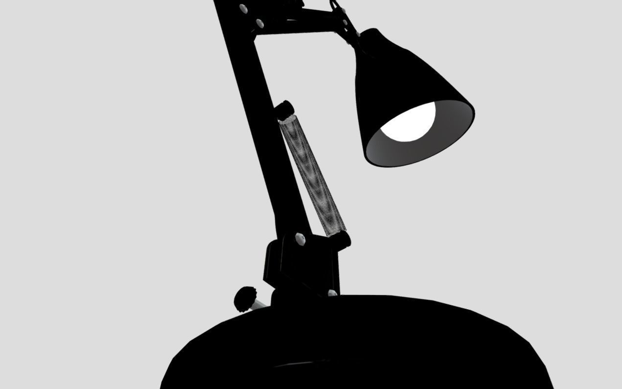 Black desk lamp 3D model_5