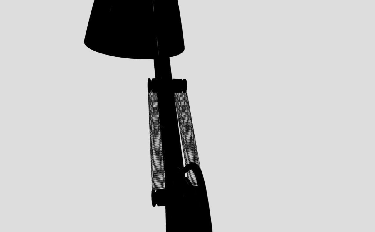 Black desk lamp 3D model_4