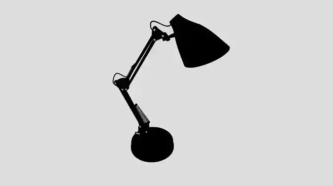 Black desk lamp 3D model