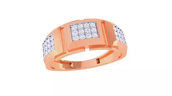 Men Groom Gents Diamond Ring 3dm stl obj mtl 3mf glb gltf