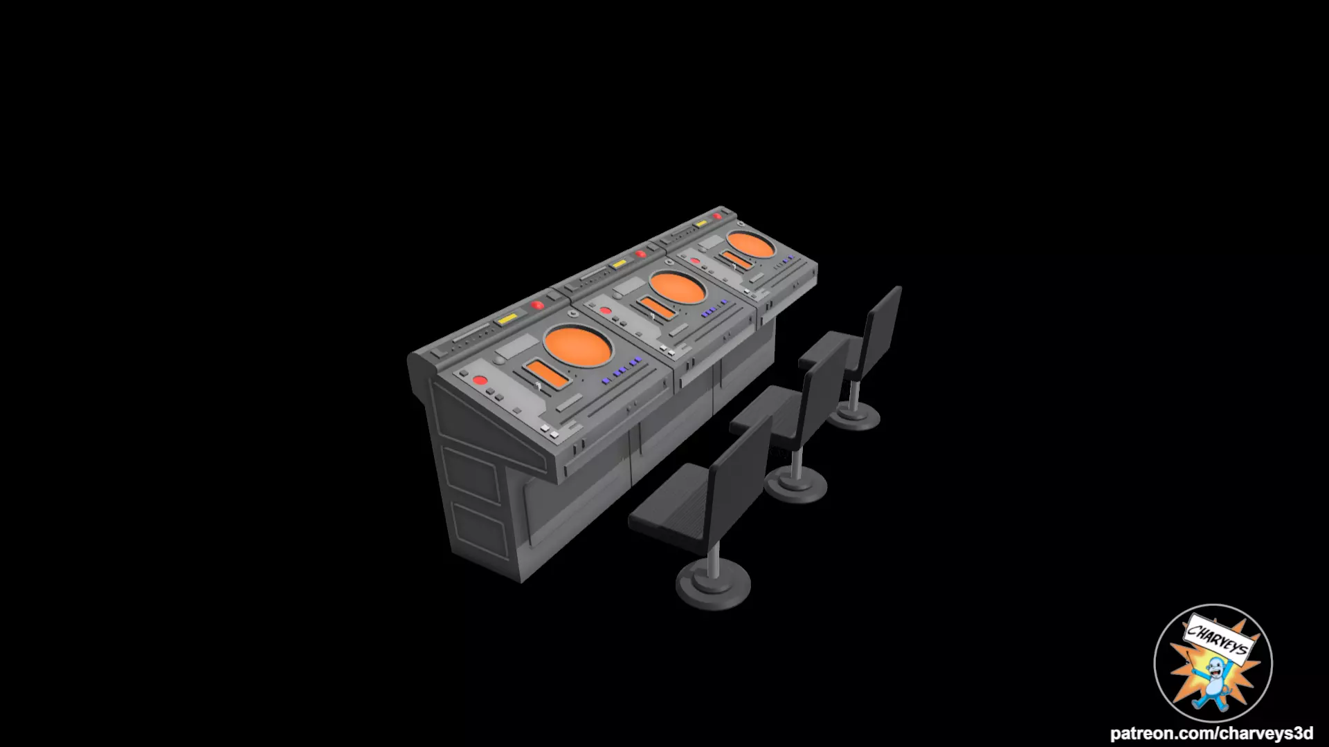 Star Wars Yavin 4 Computer Bank for action figure dioramas 3D print model