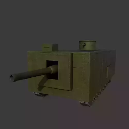 Tank Project by Mendeleev Low-poly 3D model