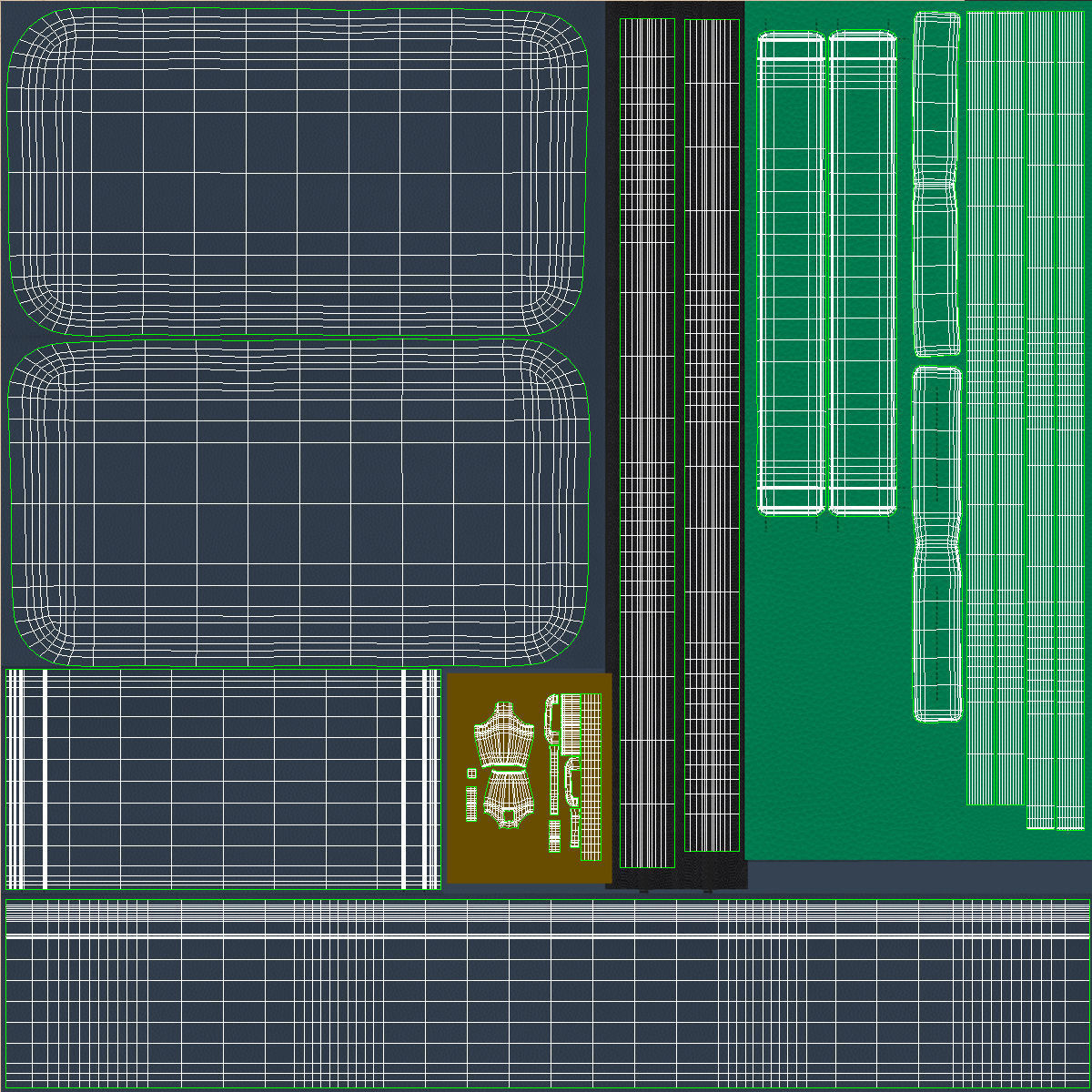 Organizer Bag - Closed Low-poly 3D model_8