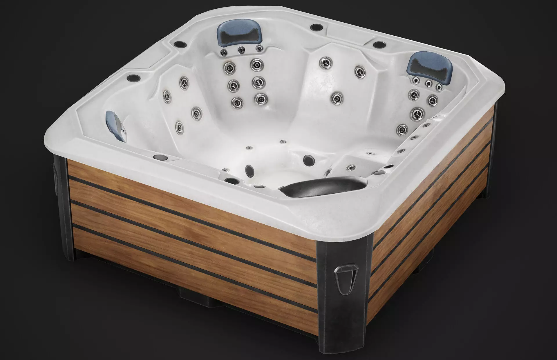Game ready Jacuzzi Low-poly 3D model_0