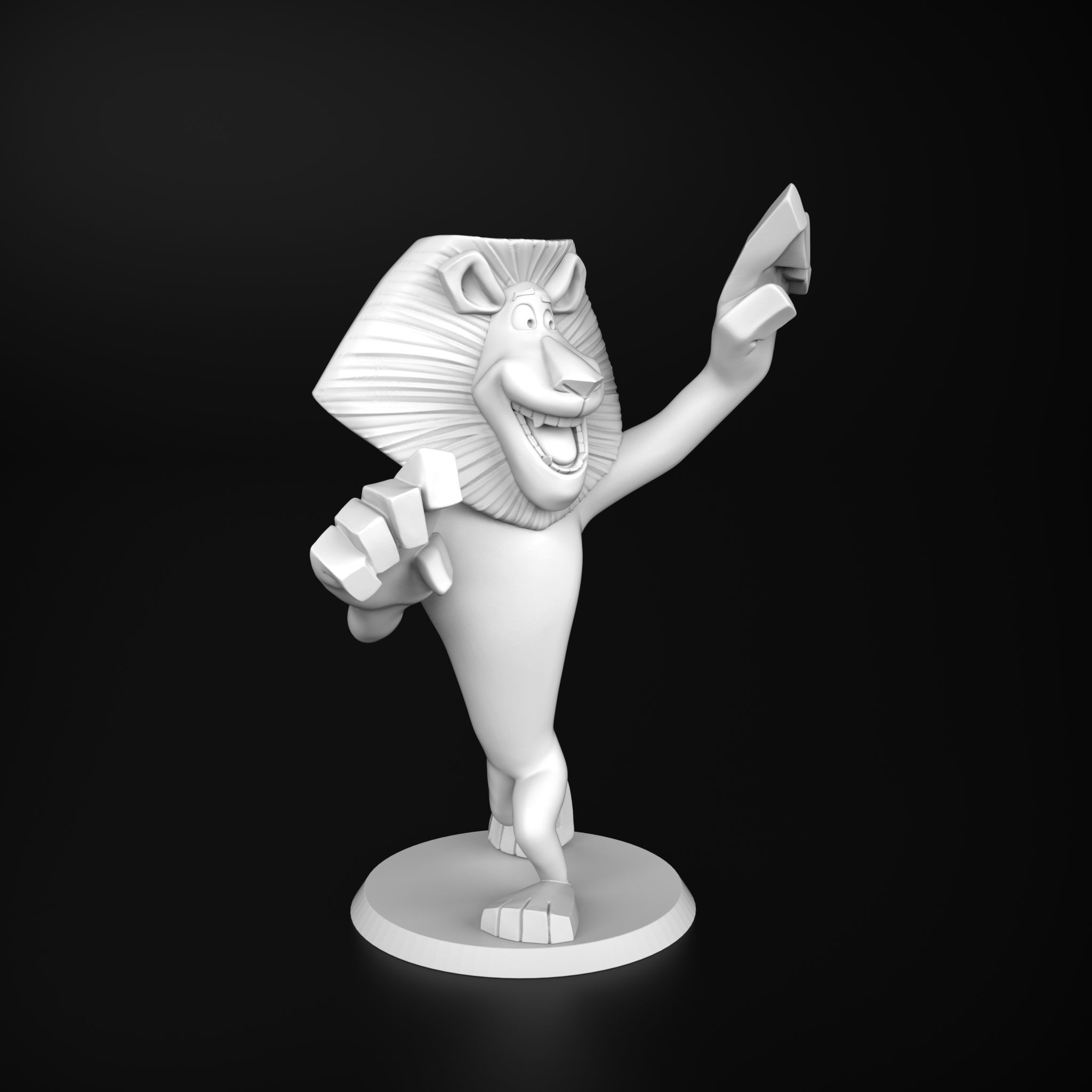 Alex the leon Madagascar  3D print model_5