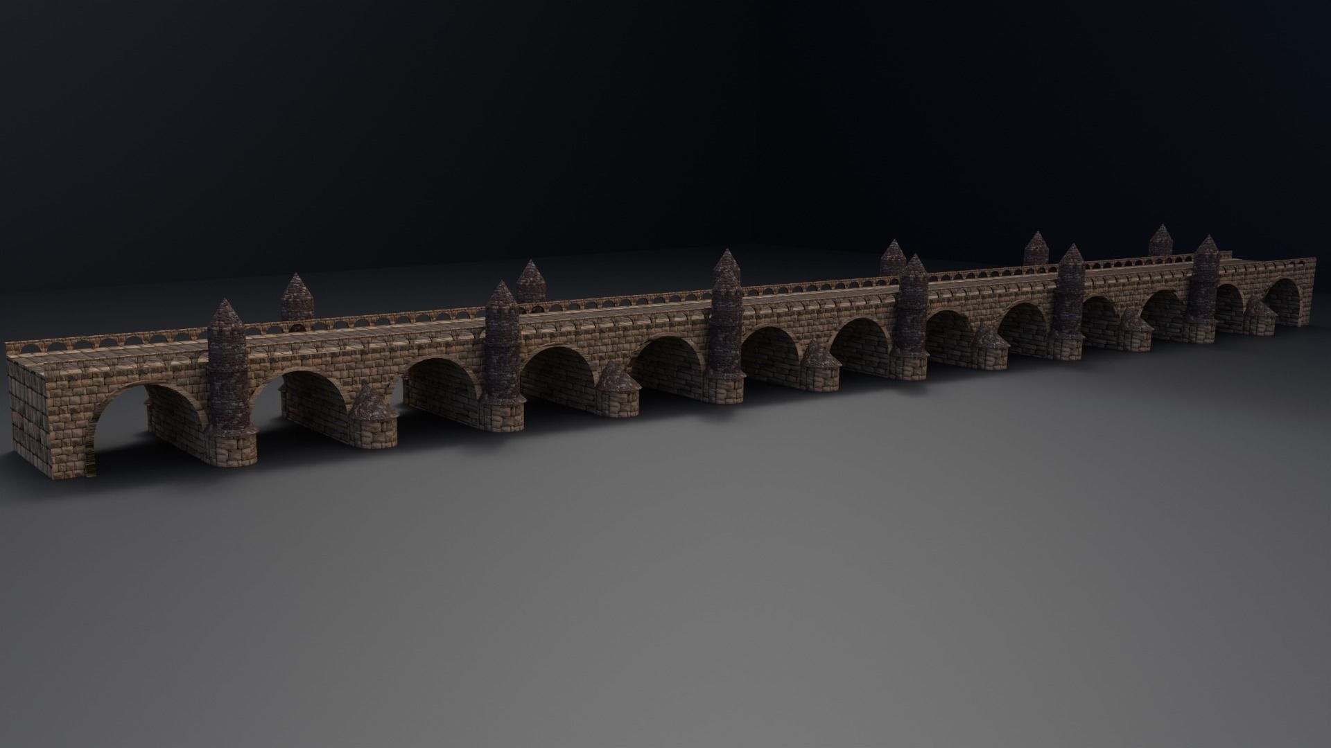 Roman Bridge Low-poly 3D model_5