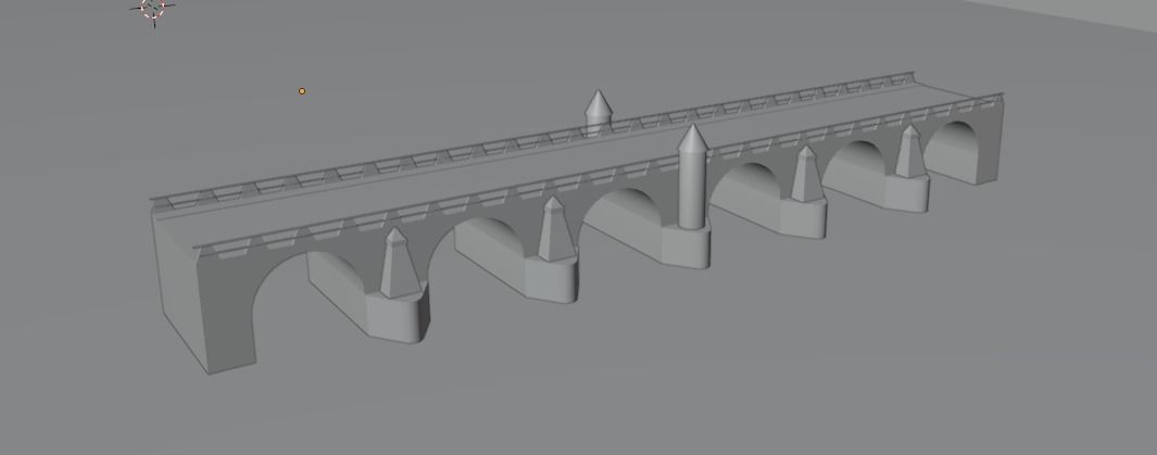 Roman Bridge Low-poly 3D model_7