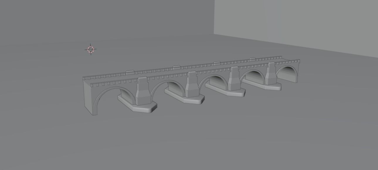 Roman Bridge Low-poly 3D model_8