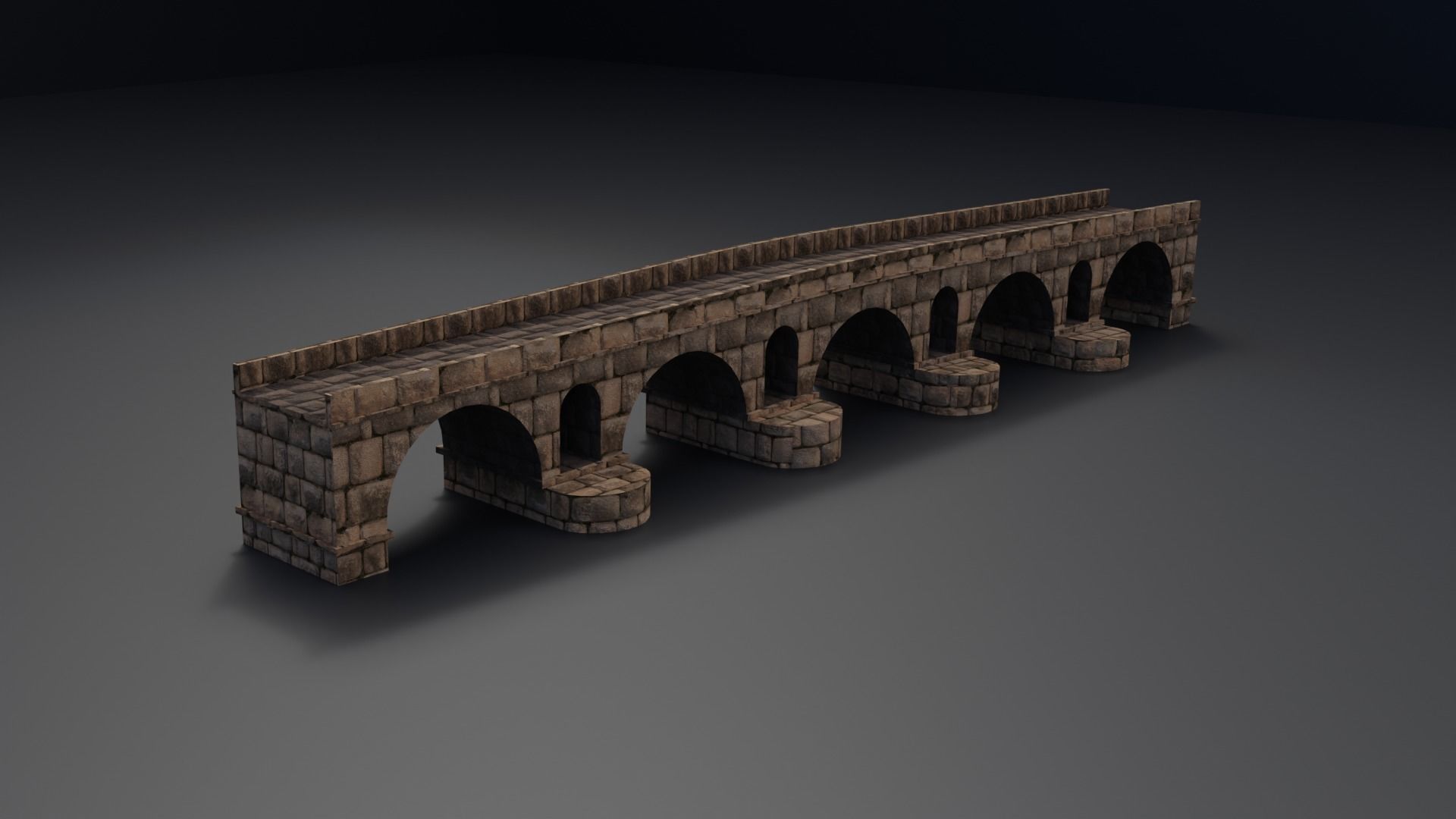 Roman Bridge Low-poly 3D model_2