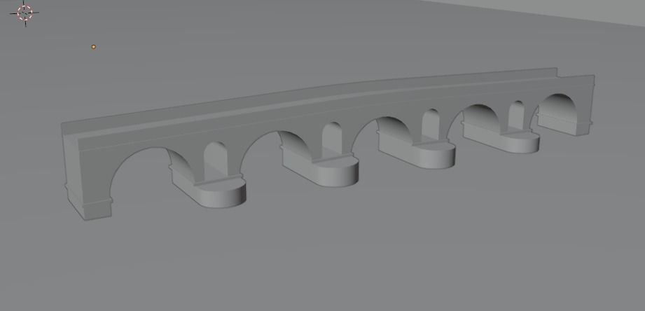 Roman Bridge Low-poly 3D model_6