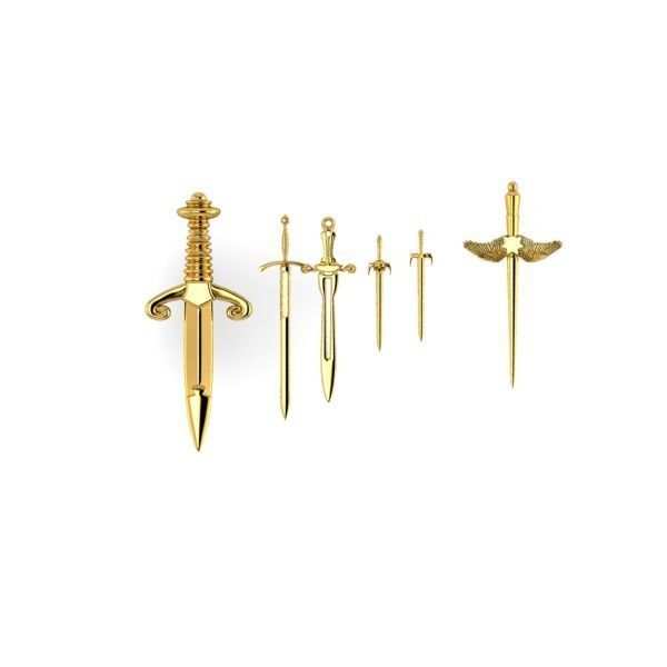 Collection of Various Assorted Swords 3D models 3D print model_2