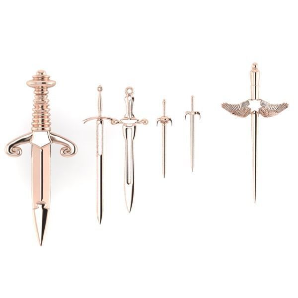 Collection of Various Assorted Swords 3D models 3D print model_3