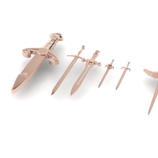 Collection of Various Assorted Swords 3D models 3D print model_4