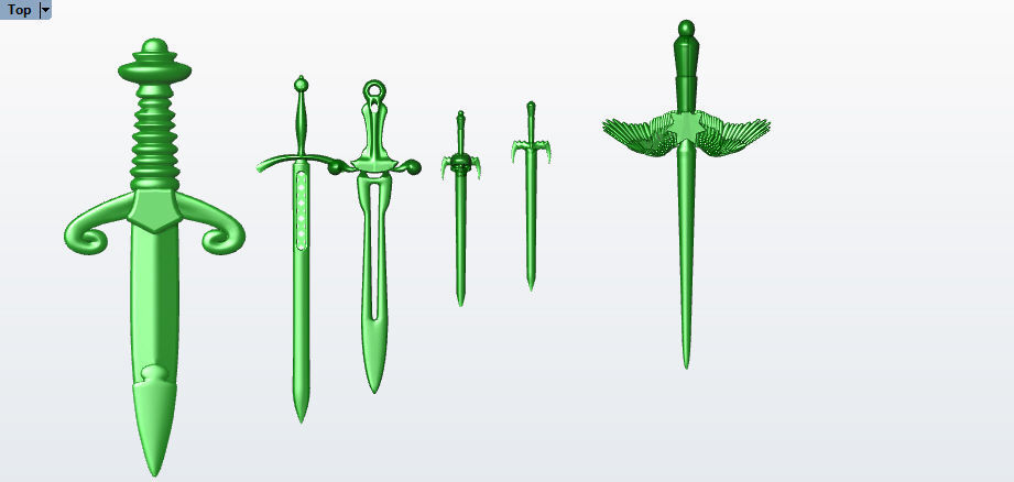 Collection of Various Assorted Swords 3D models 3D print model_12