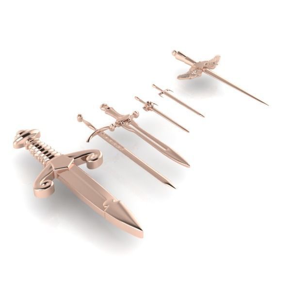 Collection of Various Assorted Swords 3D models 3D print model_9