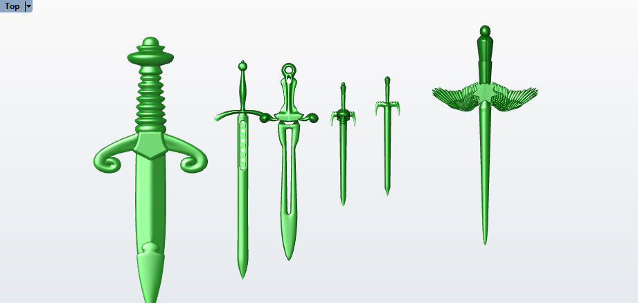 Collection of Various Assorted Swords 3D models 3D print model_11