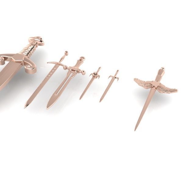 Collection of Various Assorted Swords 3D models 3D print model_5