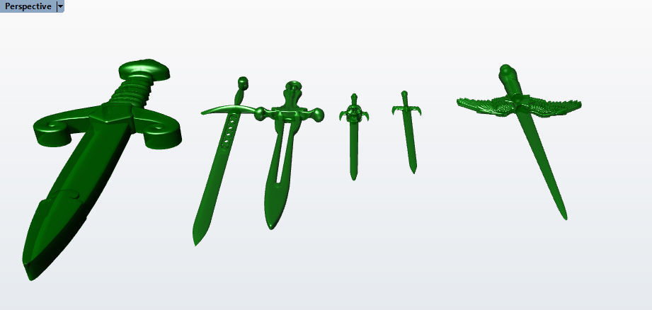 Collection of Various Assorted Swords 3D models 3D print model_15