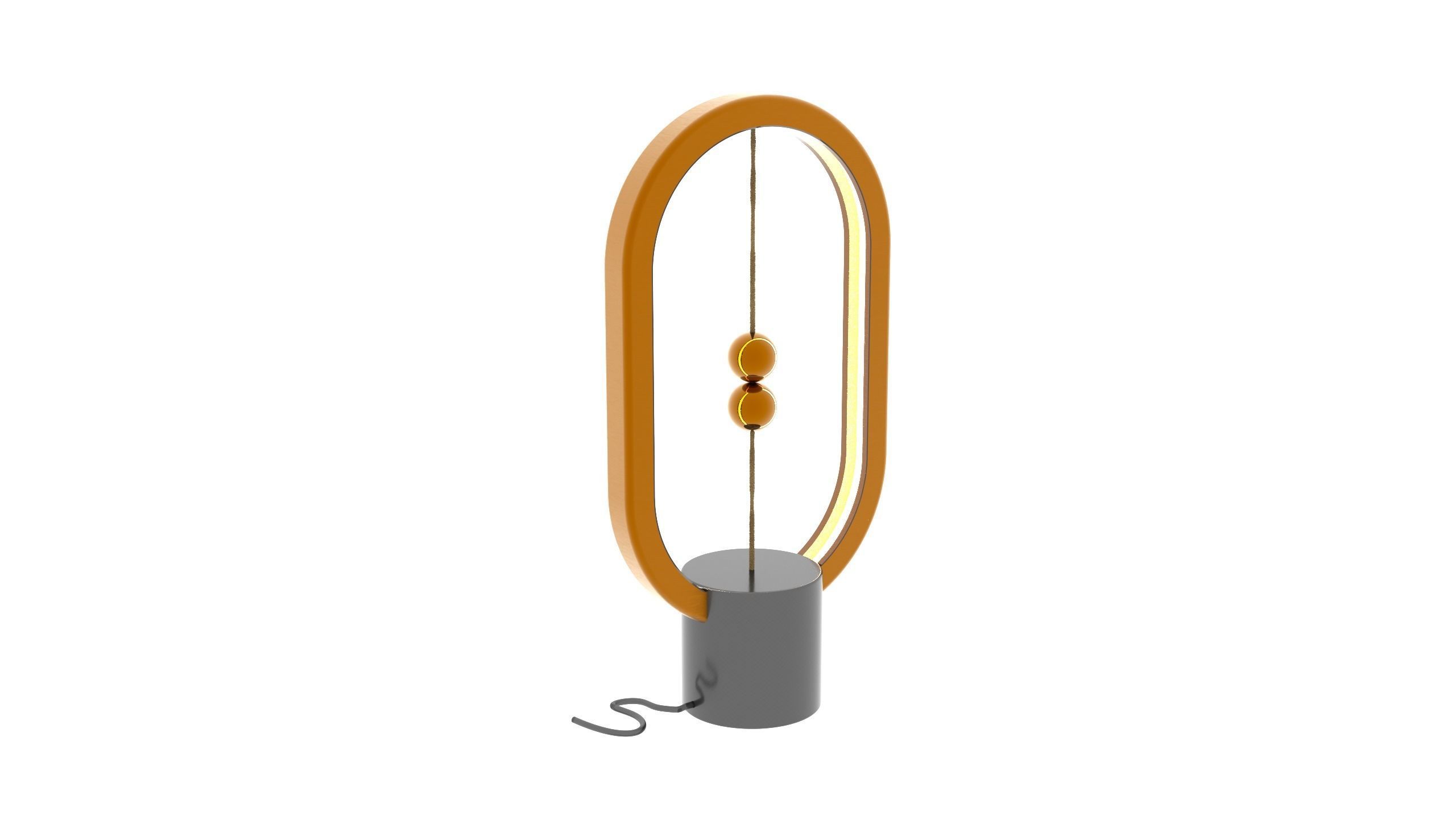 LED LIGHT TABLE LAMP Low-poly 3D model_6