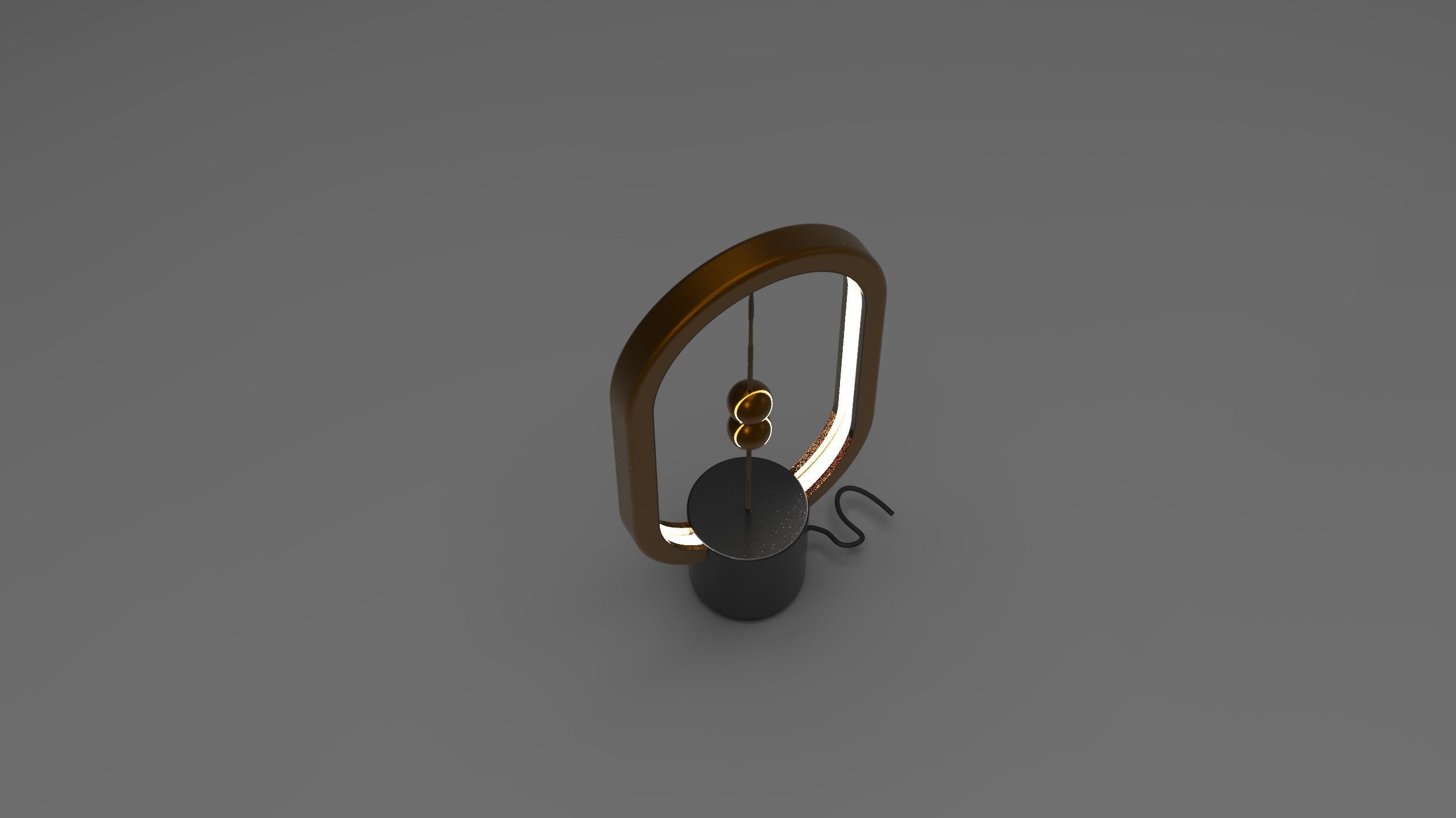 LED LIGHT TABLE LAMP Low-poly 3D model_4