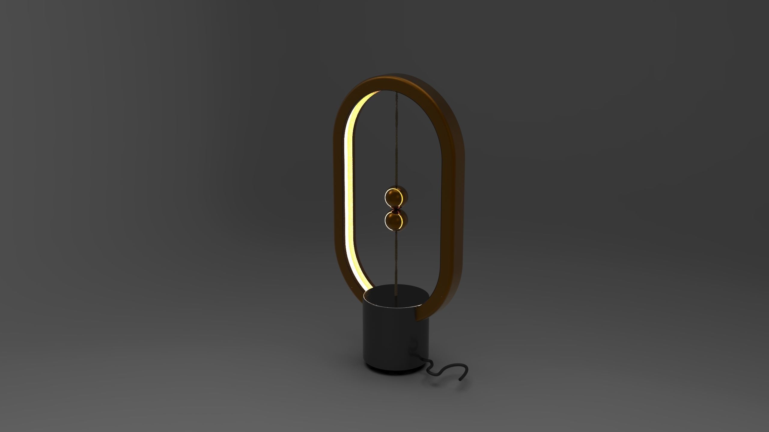 LED LIGHT TABLE LAMP Low-poly 3D model_2