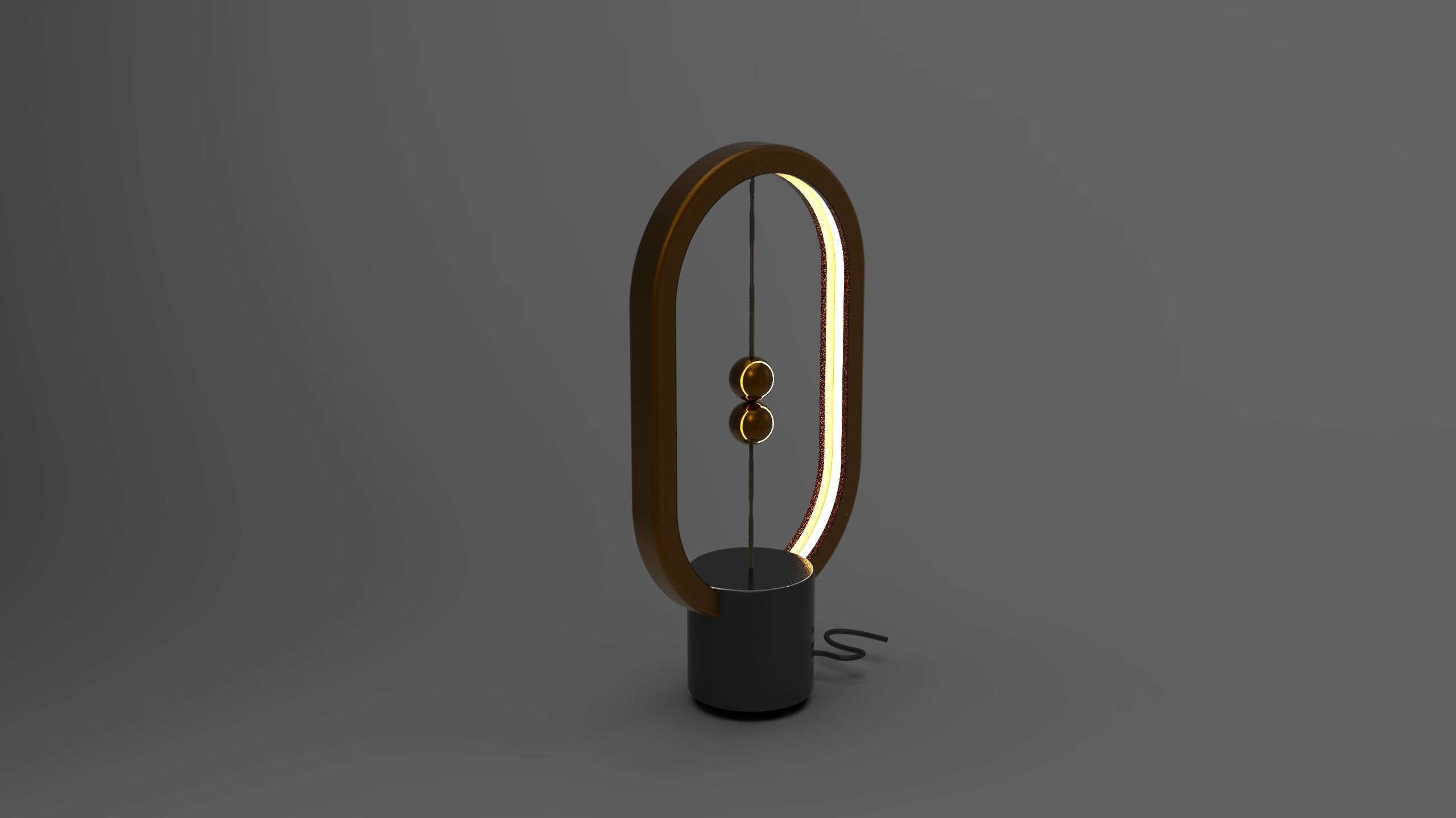 LED LIGHT TABLE LAMP Low-poly 3D model_1